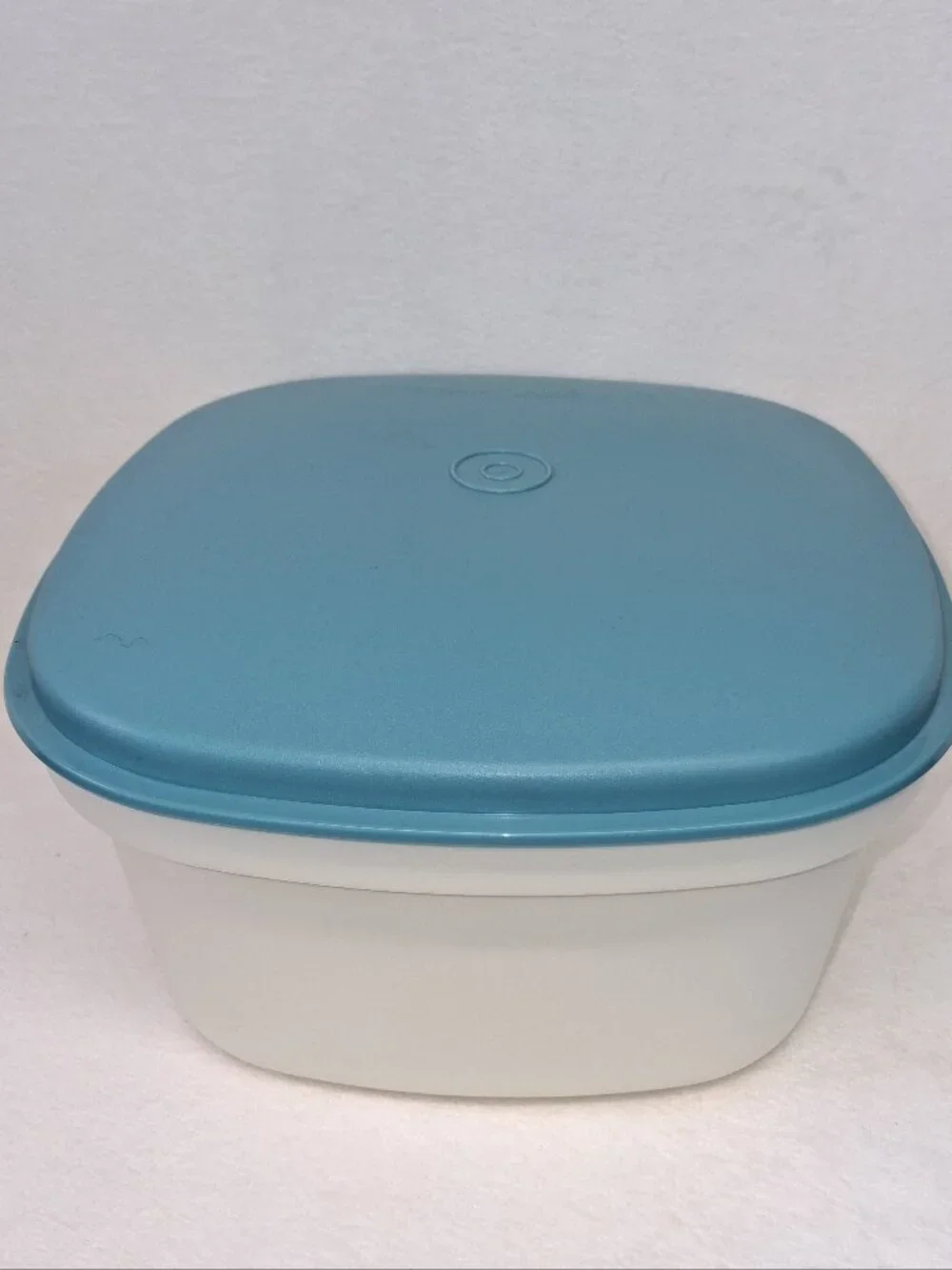 Tupperware Vintage Square Multi‎ Server Microwave Steamer Teal & Ivory 3 Pieces